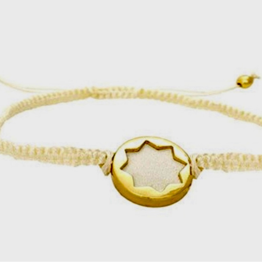 H of H Sunburst Macrame Pull Cord Bracelet, NWT